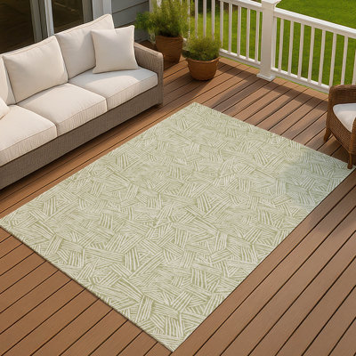 Tapis géométrique intérieur / extérieur lavable à la machine Chantille ACN2648