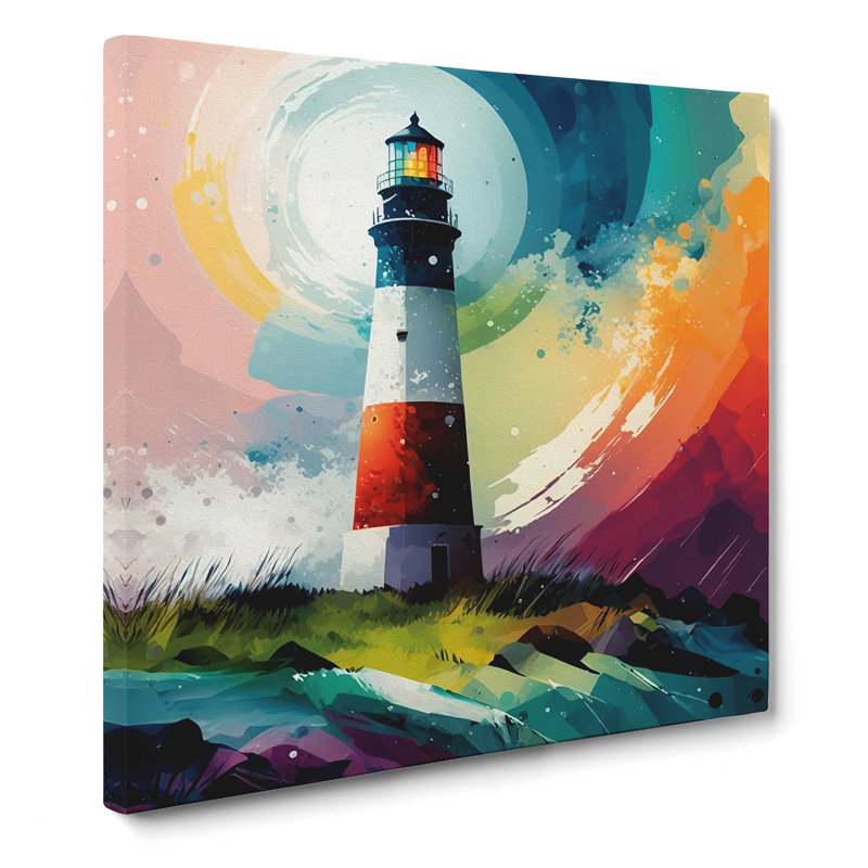 Lighthouse Colour Field - No Frame Print, 35cm H x 35cm W x 3cm D
