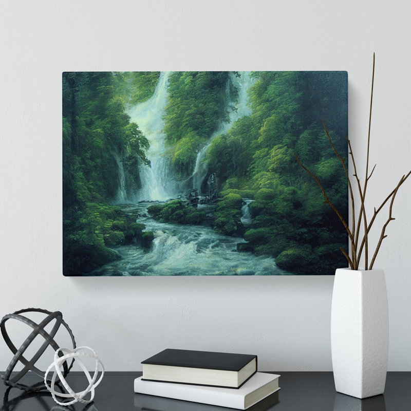 Otherworldly Waterfall - Wrapped Canvas, 35cm H x 50cm W x 3cm D
