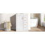 Meuble-lavabo 24 po avec lavabo en céramique intégré, 1 salle de bain, 3 tiroirs et meuble-lavabo simple-542234663
