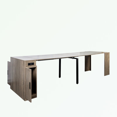 Extendable Dining Table with Outlet and storage