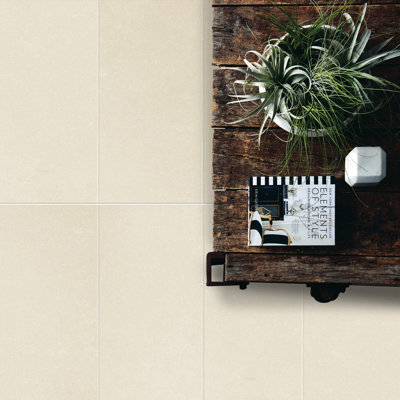 Literary License 12'' W x 24'' L Porcelain Concrete Look Singular Tile