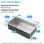 Évier de cuisine encastrable en acier inoxydable 33 x 19 avec planche à découper. Acier 304, à la corrosion. Scratch - Surface. Bol simple spacieux. Isolation phonique. Évier à coins arrondis. Durable
