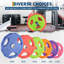 25LB*2 Rubber Coated Weight Plates Set, 2-Inch Barbell Weight Plate, Weight Plates for Weightlifting, Home Gym