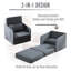 Twin 70cm Upholstered Futon Chair