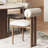 Mid-Century Ash Dining Chairs, Brown Solid Wood Legs, Not Assembled Need, Beige Kitchen Chairs for Dining Room