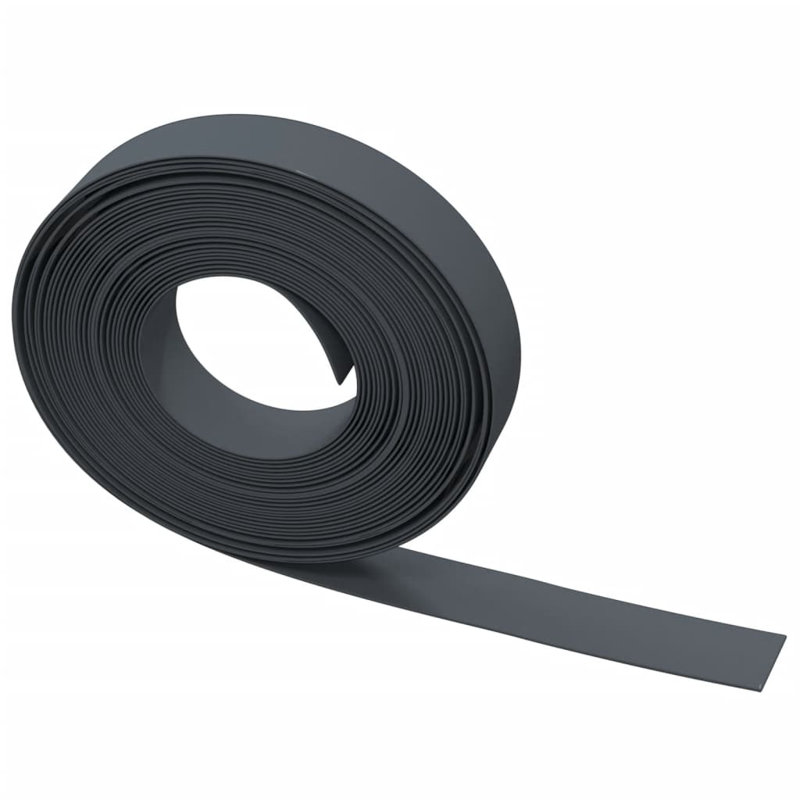 Avais Polyethylene Plastic Lawn Edging, 10cm H x 1000cm W x 0.2cm D, Grey