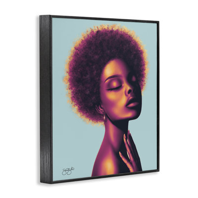 Blue Maya Portrait Framed Giclee, design by Sierra Siler