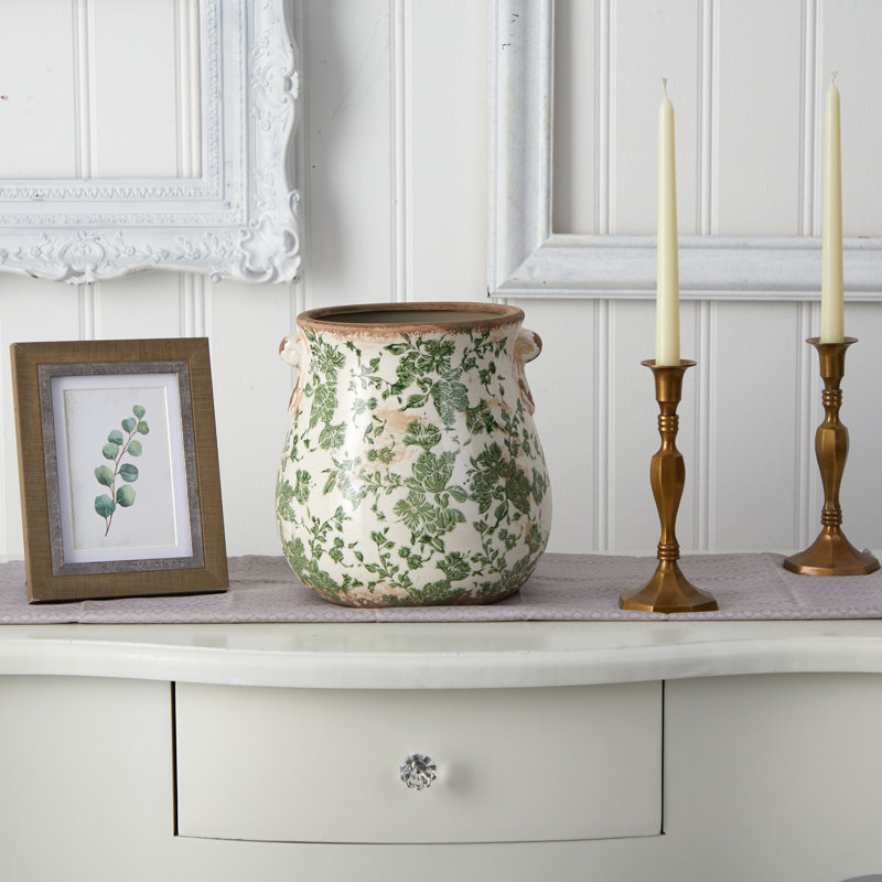 Essa Ceramic Pot Planter, 10" H x 9.5" W x 9.5" D