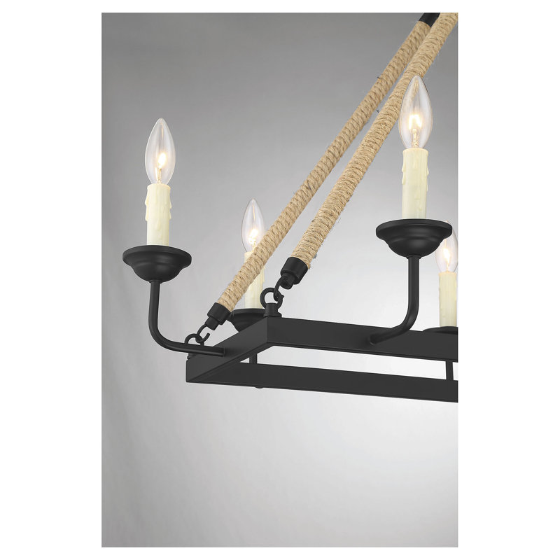 Lustre géométrique de style bougie à 8 lumières Dey