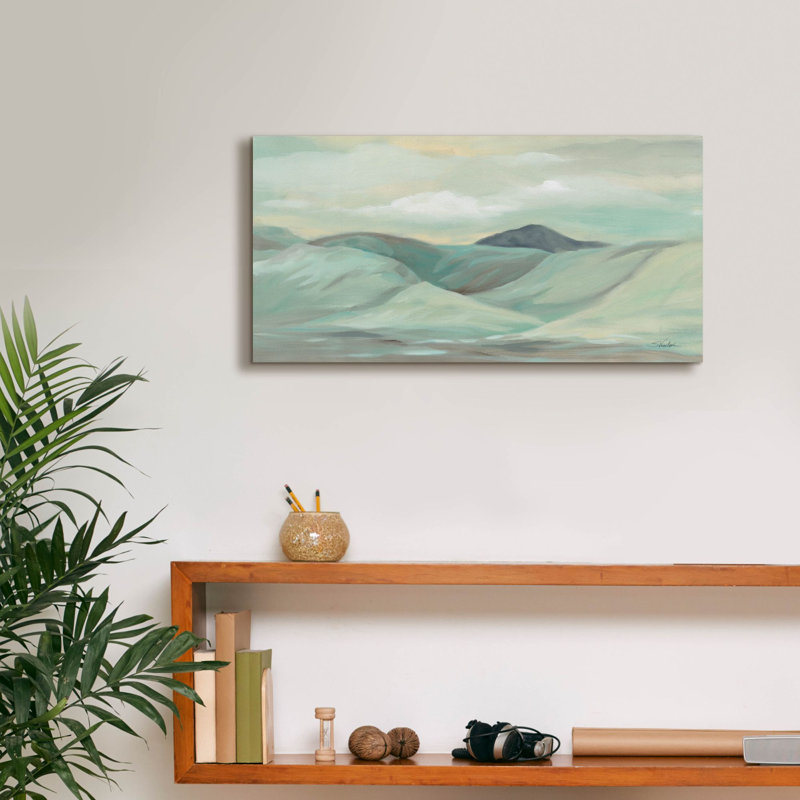 «Mint Hills» par Silvia Vassileva, art mural sur toile, H 12 po x l 24 po x P 0,75 po