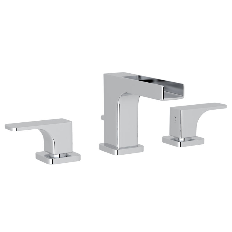 Quartile™ Widespread Lavatory Faucet with Trough, Polished Chrome