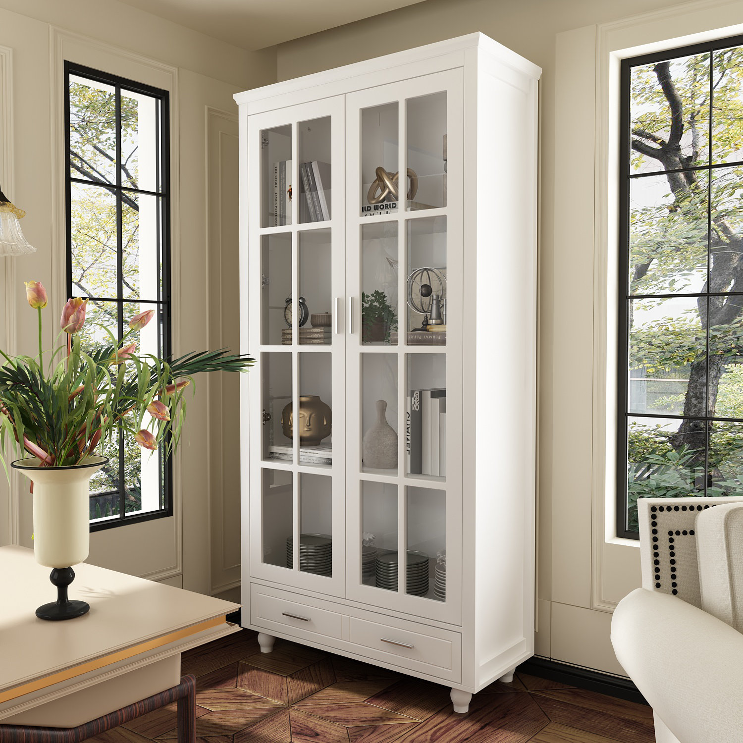 2 Door 1 Drawer Storage Cabinet, Rustic Oak – Ameriwood