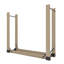 Râtelier à bûches réglable, support de rangement robuste pour bûches, support à bûches en métal pour foyer extérieur ou intérieur, terrasse, râtelier à bûches autoportant avec finition antirouille, (naturel)