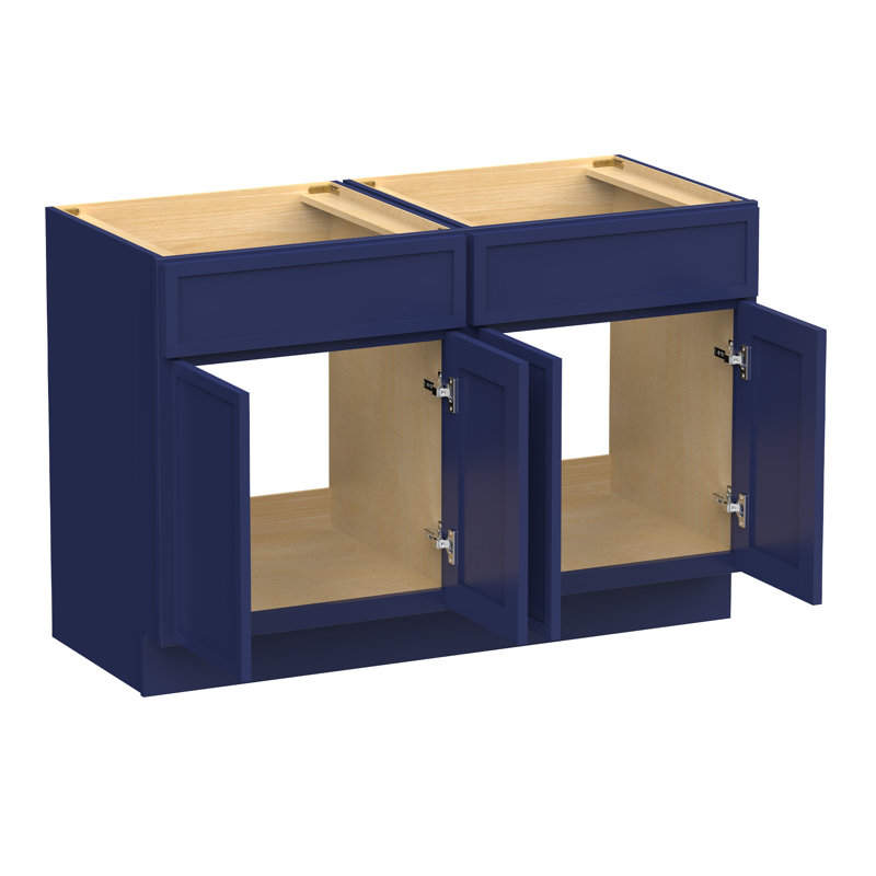 Base de meuble-lavabo double 48 po seulement, Bleu