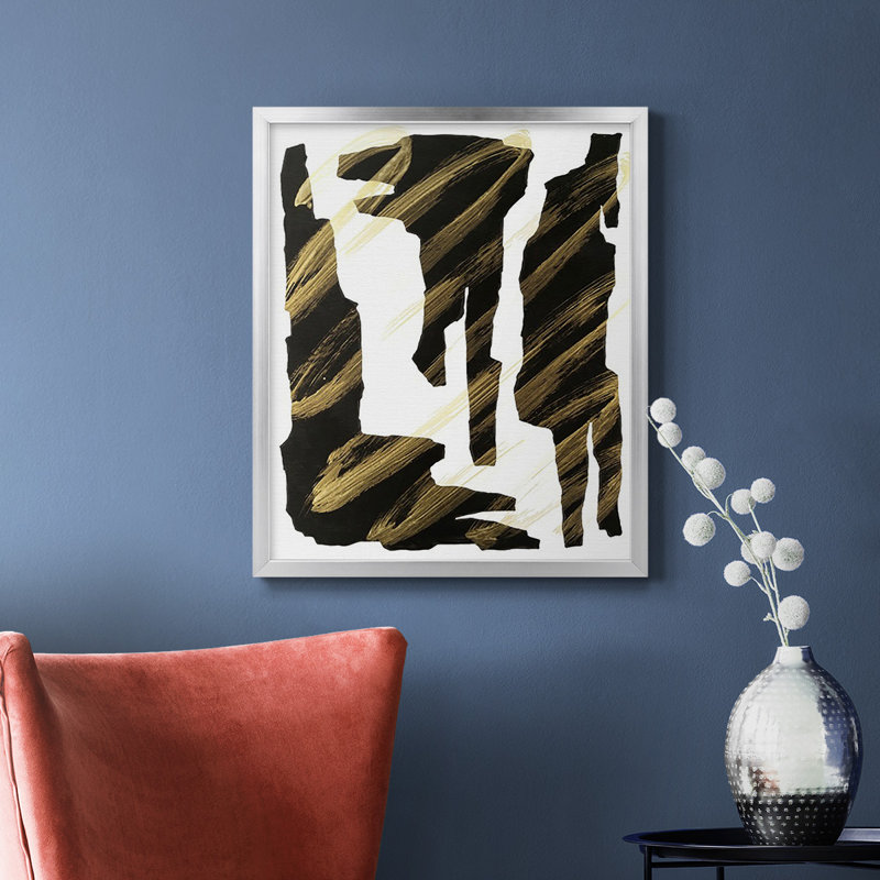 Onyx Obelisks III Premium Framed Canvas - Ready to Hang, 24" H x 20" W, Silver