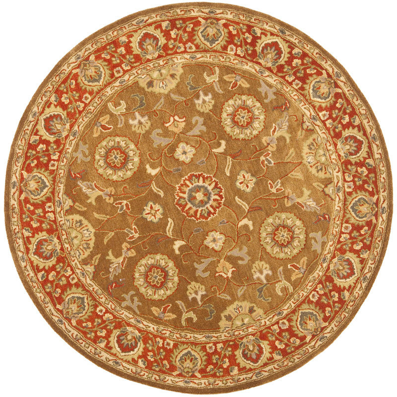 Hebron Hand Tufted Wool Oriental Rug, Round 6'