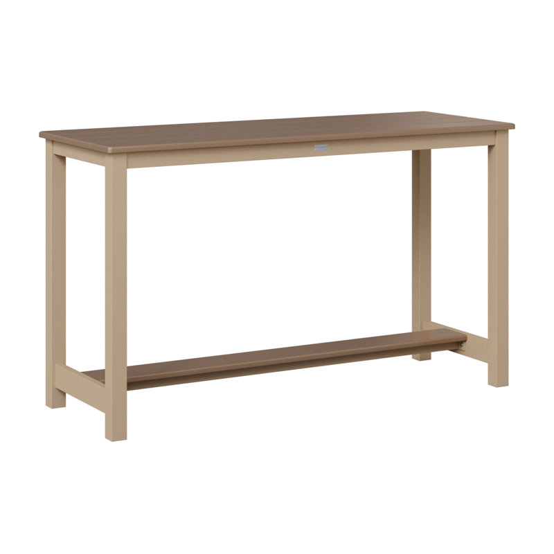 Balcony Outdoor Bar Table, Hammered Top Bronze, Sahara Speckle, 35.5" H x 60" W x 22" D