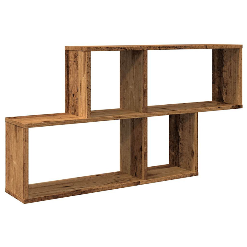 Aydeen 4 Piece Accent Shelf, Old Wood