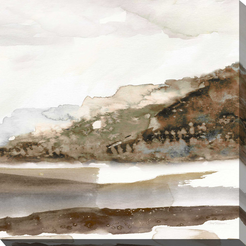«Mountain Time» par Carol Robinson - Peinture, L 18 po x H 18 po, Toile tendue