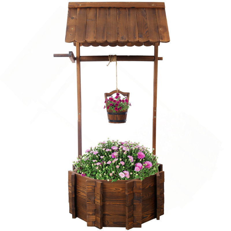 Décoration rustique d'extérieur en bois rustique pour jardin, jardin et jardin