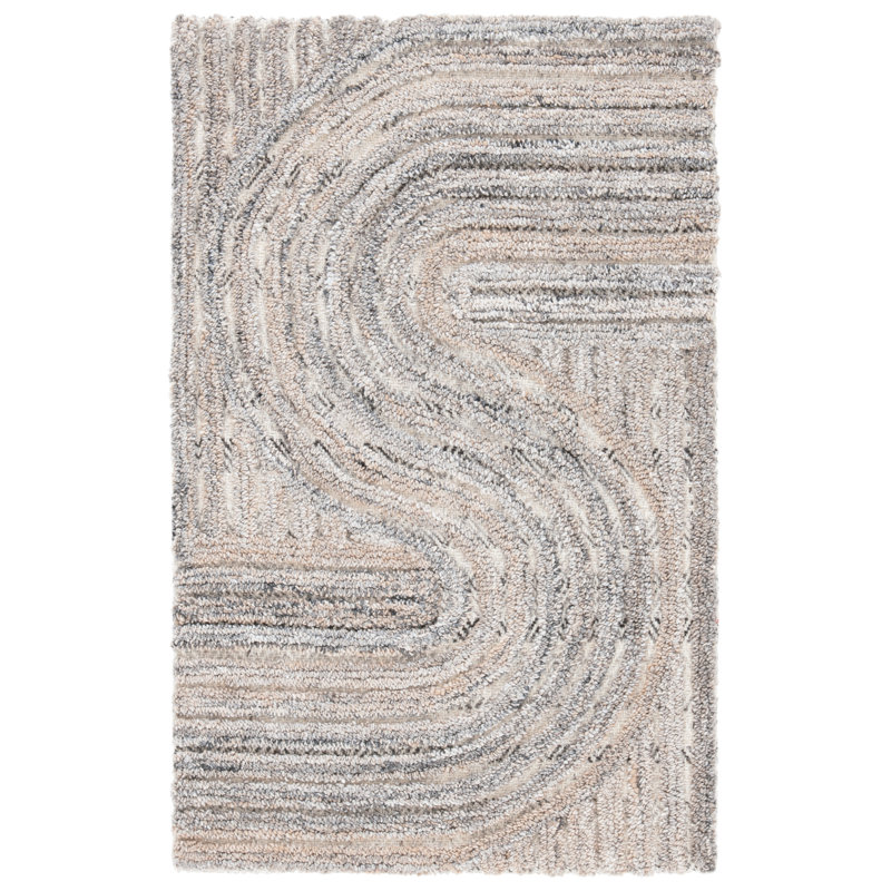 Rosalind Abstract Wool Hand Tufted Area Rug, Rectangle 91 x 152cm