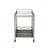2-Tier Bar Cart with Glass Top & Caster Wheels