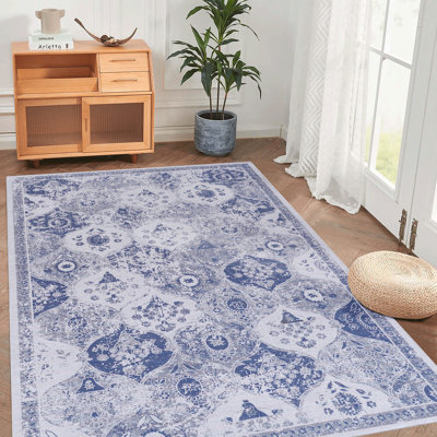 LOOM & LUXE Area Rugs 9X12 Living Room, Washable Area Rug, Low-Pile, Non-Slip, Non-Shedding, Foldable, Kid&Pet Friendly - Area Rugs For Living Room, Bedroom, Kitchen