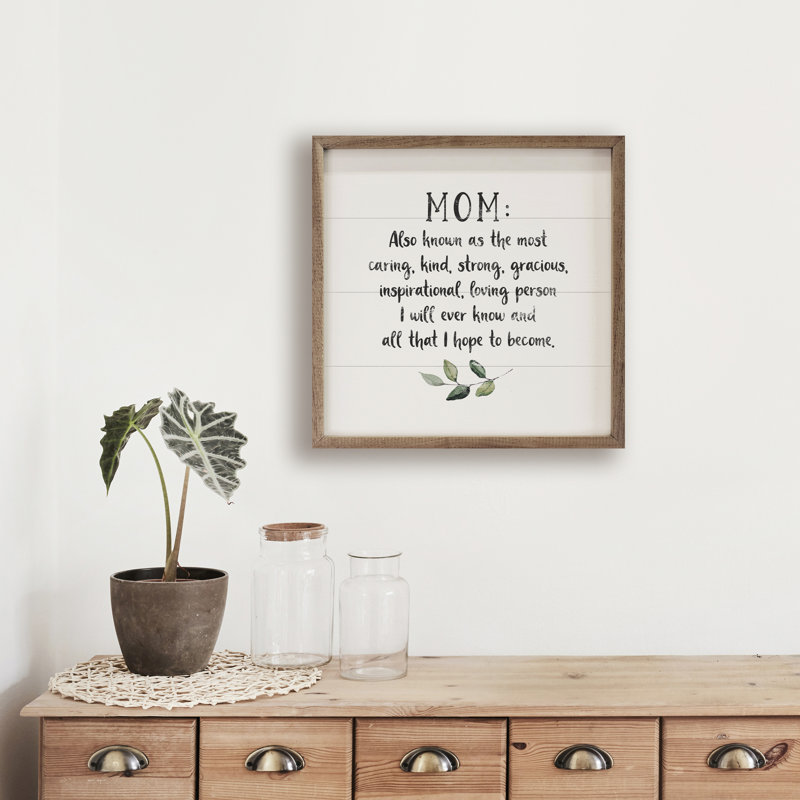 Maman aussi appelée verdure blanche, L 16 po x H 16 po