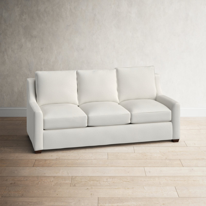 Gemi Upholstered 80'' Sofa, Classic Bleach White Twill