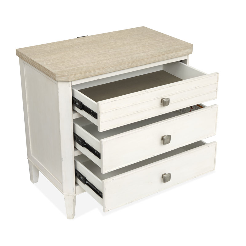 Grand lit à panneau tapissier avec 2 tables de chevet, Ensemble de 3 pièces : lit, 2 tables de chevet