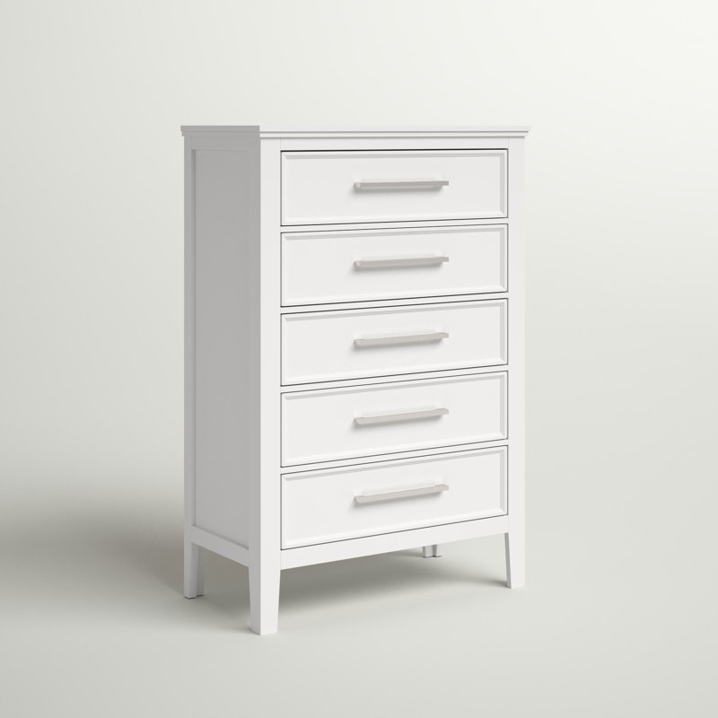 Jonnathan 5-Drawer Chest, White