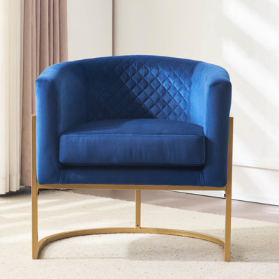Chaise rembourrée de style moderne avec housse en velours pour balcon, - bureau courbé bleu doux, maison
