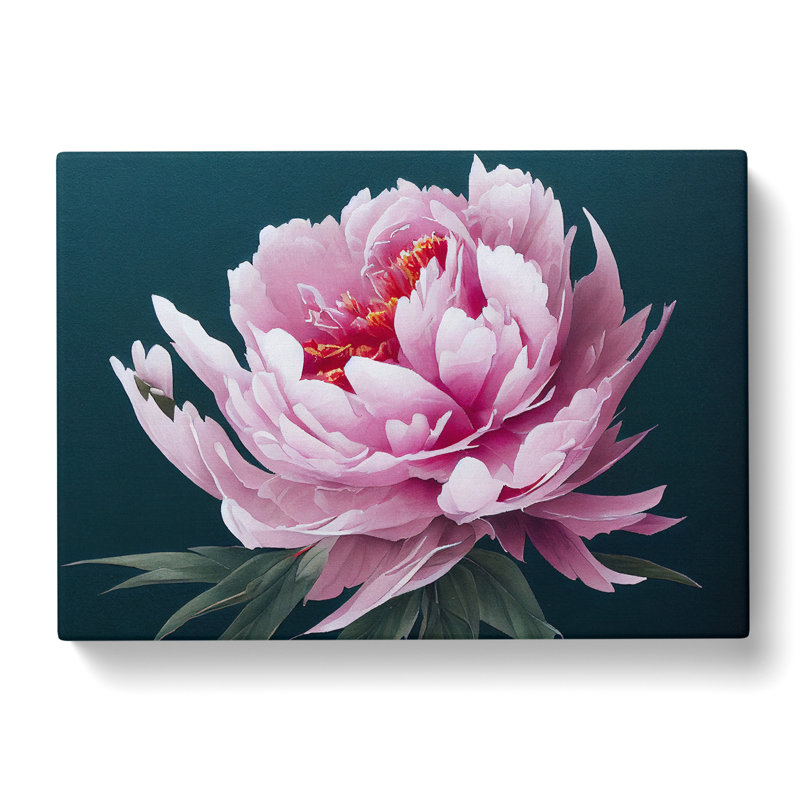 Marvellous Peony Flower - Wrapped Canvas, 40cm H x 60cm W x 3cm D