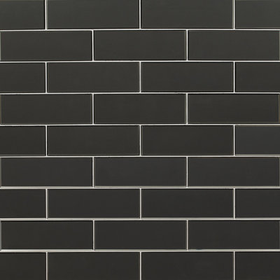 Carrelage mural en verre brillant 4 po x 12 po Rivella Subway
