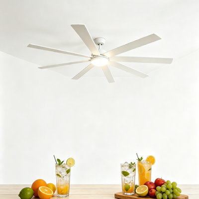 Ventilateur de plafond à 8 pales en fer + aluminium - Plafonnier de 72 po, ventilateurs de plafond avec lumières et télécommande, luminaire à baïonnette, ventilateur de plafond pour chambre à coucher, ventilateur de plafond avec lumière.