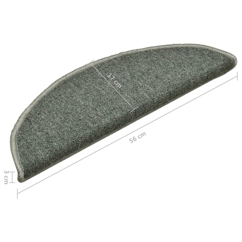 Lippold Non-Slip Stair Tread, 17cm x 56cm, Dark Green