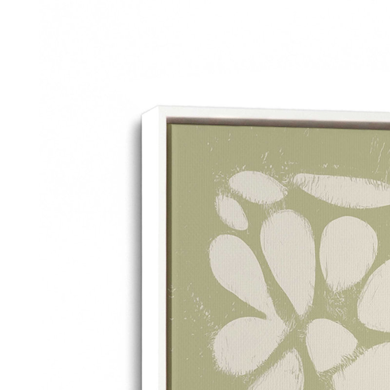 Ensemble de 2 impressions «Whimsy in Bloom», Cadre flottant blanc opaque, 36 po x 24 po
