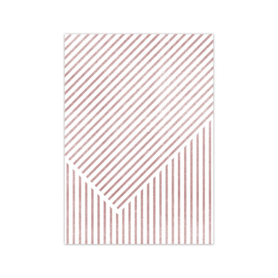 Red Lines Modern Art B - Print