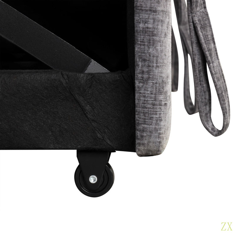 Canapé-lit modulaire rembourré avec espace de rangement, idéal pour les salons et les appartements., Polyester gris