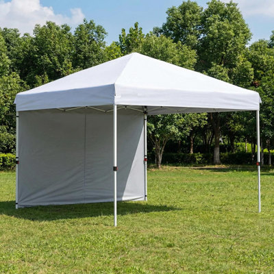 10x10 ft Instant Pop-Up Canopy Shelter, with 1 Sidewalls
