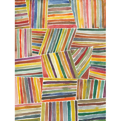 «Stripes I Crop» par Cheryl Warrick - impression sur toile tendue