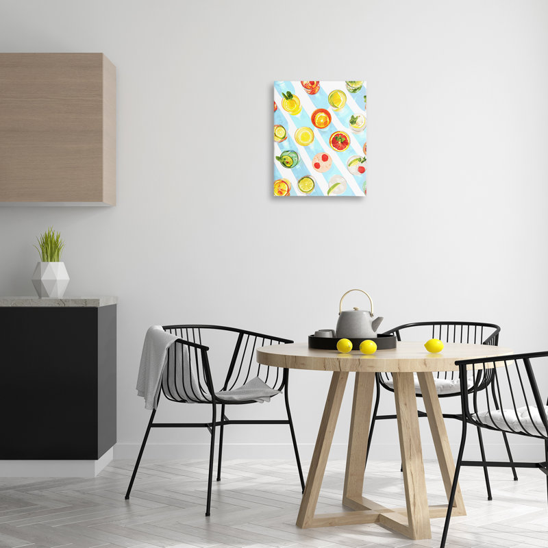 Art mural sur toile, "Vue aérienne de cocktails" par Daphne Polselli bp-904_CN, H 20 po x l 16 po