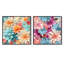 Grecia - Ensemble de 2 collages floraux carrés-101855301-101855302