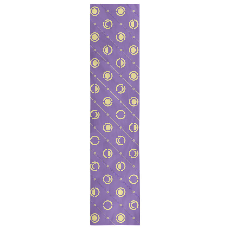 Classic Moon Phases Table Runner, 16" x 72", Purple/Yellow