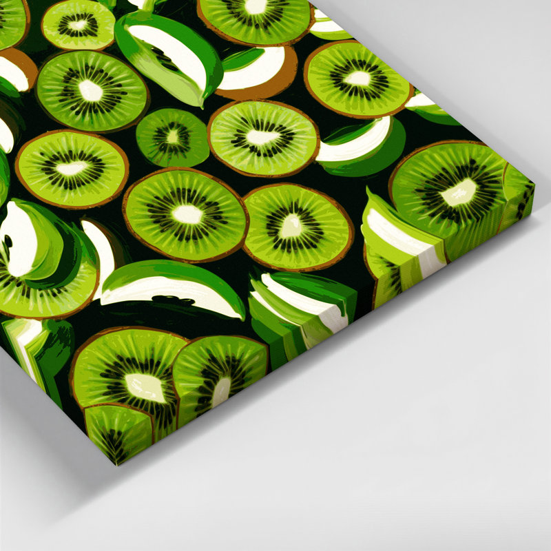 Fruit Kiwi Green Canvas Wall Art