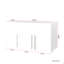 Armoire de rangement murale empilable, P 15,75 po x l 35,43 po x H 19,69 po, blanc
