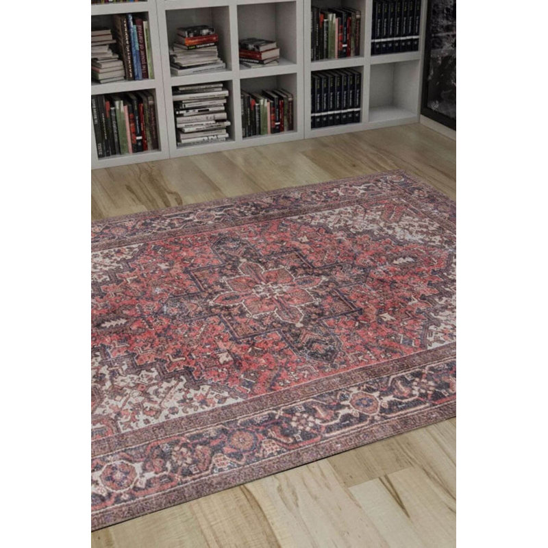 Tapis décoratif brun Ottilie, Rectangle 5 pi x 7 pi 7 po