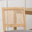 Chaise d'appoint avec chaises en bois massif et dossier en rotin (ensemble de 2)-451223320