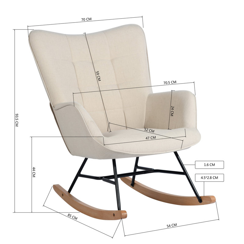 Adamo Rocking Chair, Beige